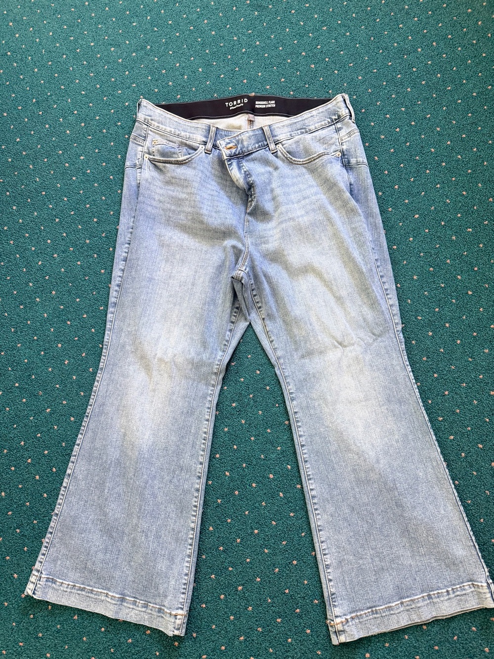 torrid Light Blue Flared Jeans - Women's Denim